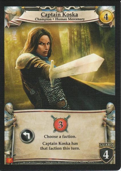 Hero Realms: Captain Koska Promo Card