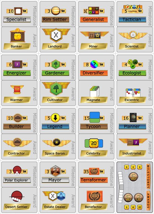 Terraforming Mars addon: Случайный набор awards/milestones