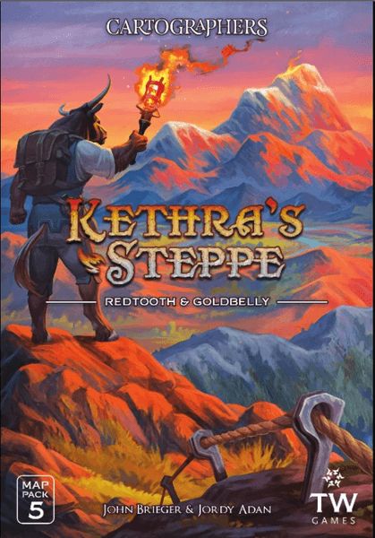 Обложка игры Cartographers Map Pack 5: Kethra's Steppe – Redtooth & Goldbelly