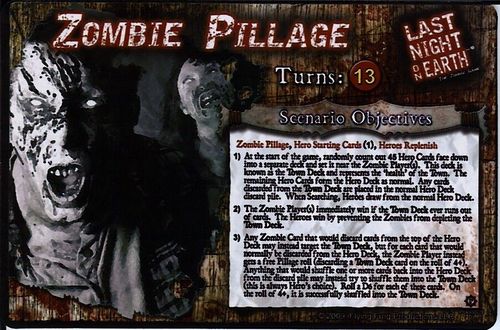 Обложка игры Last Night on Earth 'Zombie Pillage' Supplement