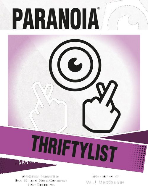 Paranoia: Thriftylist Deck