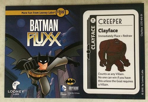 Обложка игры Batman Fluxx: Clayface Promo Postcard