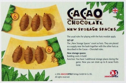 Cacao: Chocolatl – New Storage Spaces