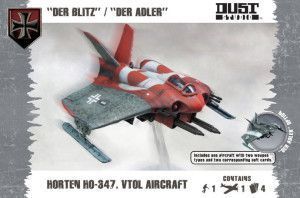Обложка игры Dust Tactics - Axis: Horten HO-347 Aircraft (Der Adler/Der Blitz)