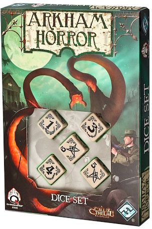 Набор кубиков для Ужаса Аркхэма: Белый