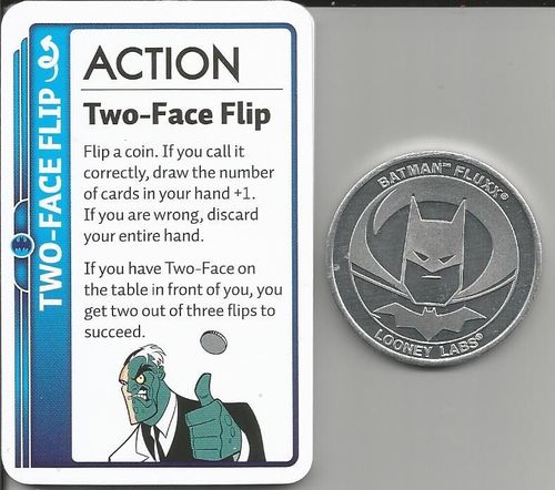 Обложка игры Batman Fluxx: Two-Face Flip Promo Card
