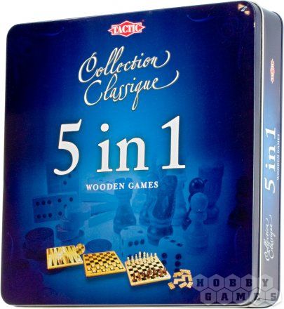 5 in 1 wooden games collection classique
