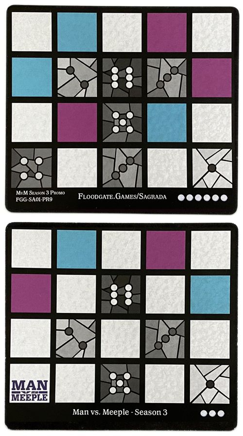 Sagrada: Promo 9 – Man Vs Meeple Window Pattern Season 3 Card